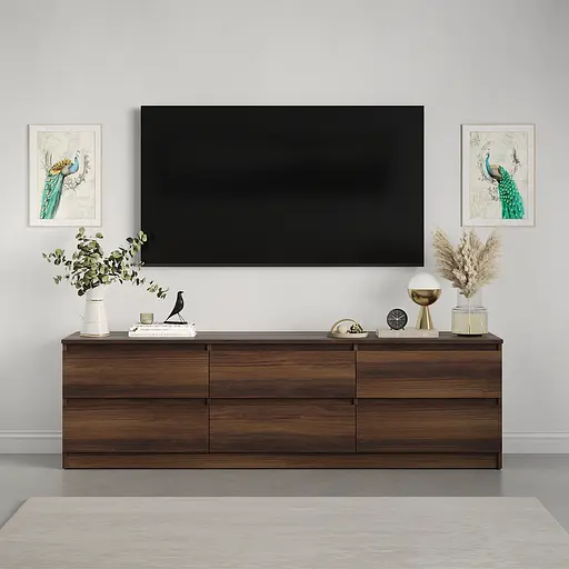 Тумба під телевізор MebelStar Нео 6Ш 180x43x53 см Дуб бурштиновий (MBS-1296) - фото 2