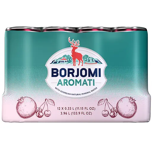 Напиток безалкогольный Borjomi Aromati газированный с ароматом Вишни и Граната 0.33 л х 12 шт. (ж/б) - фото 4