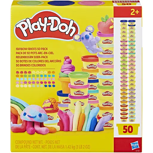 Набор массы для лепки Hasbro Play-Doh Радужные сюрпризы 50 баночек (G1761)