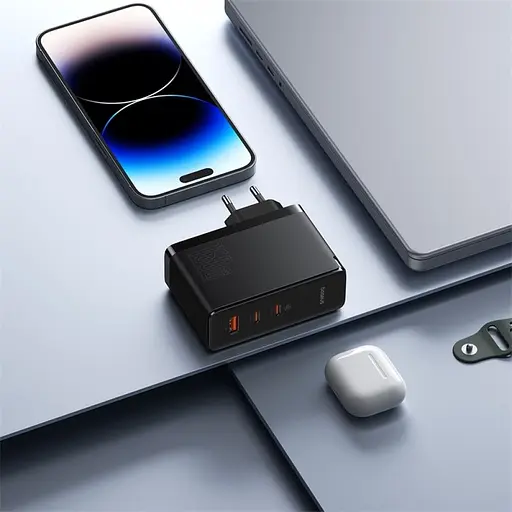 Мережевий зарядний пристрій Baseus GaN5 Pro Fast Charger 160W + Cable USB-C to USB-C Black (P10110825113-00) [136665] - фото 8