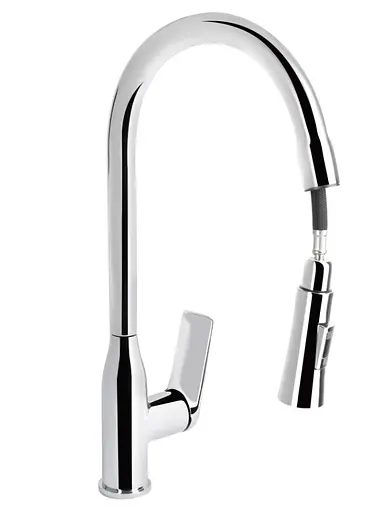 Смеситель для кухни Qtap Vlasta New с выдвижным изливом QTVLA344CRM45646 - фото 2