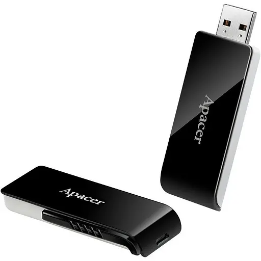 USB флеш-накопичувач Apacer USB AH350 128GB USB 3.2 Black (AP128GAH350B-1) [136940] - фото 5