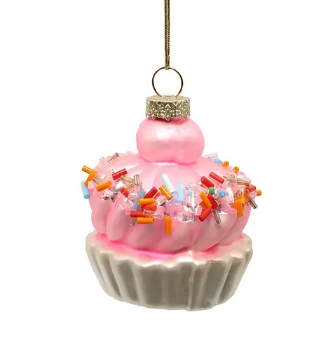 Елочное украшение "Капкейк розовый" 5,2*6,6 см, YQ1408157