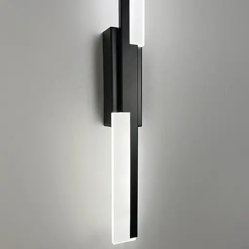 Ліве бра Line F у видовженому чорному корпусі 60 см WJ09/600 L BK  - фото 6