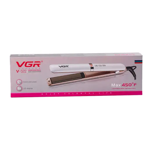 Професійна плойка VGR Hair Straightener для випрямлення волосся з керамічним покриттям - фото 10