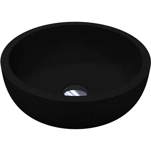 Умивальник Miraggio Mark 375 mirastone black 0002680, Чорний матовий - фото 1