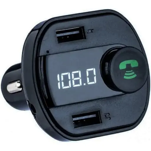 Автомобільний Bluetooth модулятор трансмітер FM USB зарядка X16 Wireless Car KIT Чорний - фото 1