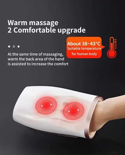 Масажер для рук з підігрівом Jinkairui Пресотерапія Стиснення повітря - фото 8