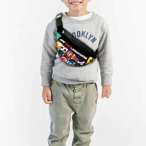 Сумка-бананка  "F1 2021" з принтом, 32х15см, дитяча, молодіжна (00093)