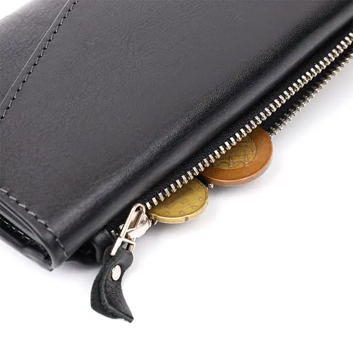 Кожаный женский кошелек Grande Pelle 21х10.5х2 см acs0027017 - фото 7