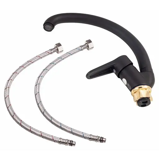 Смеситель для кухни Lidz (BLA)-14 43 008F-3 Черный матовый - фото 6