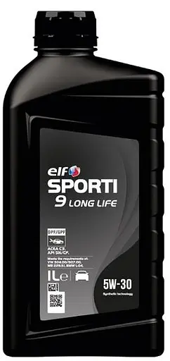 Моторна олива ELF SPORTI 9 LONG LIFE 5W-30 1л (10-1 SP9 LL)