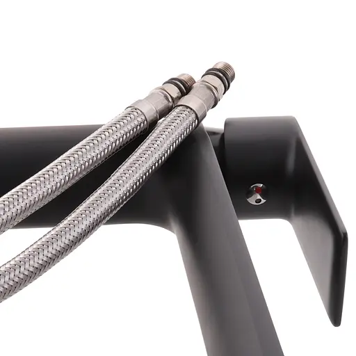 Смеситель для умывальника Haiba Alex 001 High black HB3923 Черный матовый - фото 3