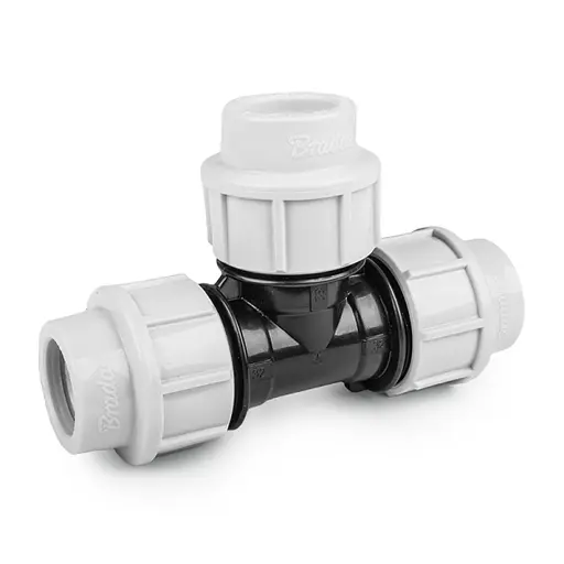 Трійник Bradas для труб PE 40 мм x 40 мм x 40 мм PN16 (DSRA16T40) - фото 1