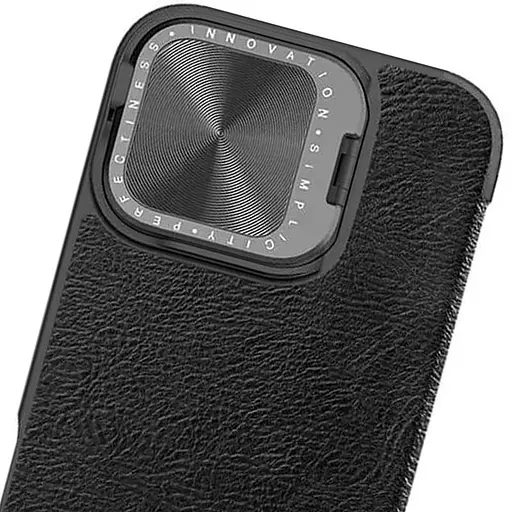 Шкіряний чохол-книжка Nillkin Qin Prop для Apple iPhone 16, 6.1 Black - фото 6