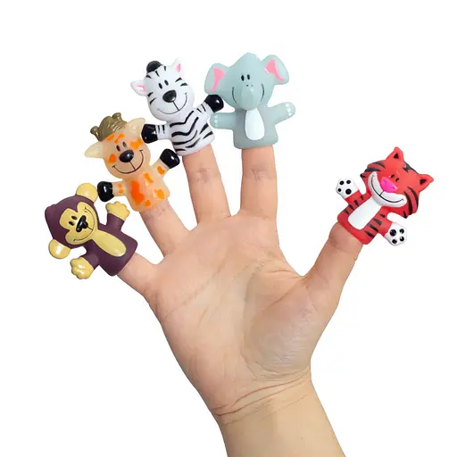 Дитячий набір іграшок на пальці "Весела малеча" 8700_Сафари_с_обезьянкой - фото 2