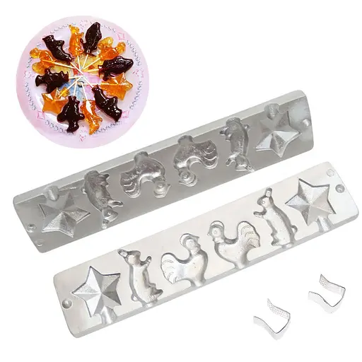 Форма для приготування льодяників і цукерок на паличці «Зірка, Півник і Зайчик», ХЕАЗ 81831 - фото 2