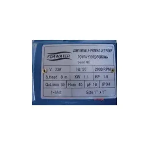Поверхностный насос Forwater JSW 10M 1,1 кВт 30412 - фото 2