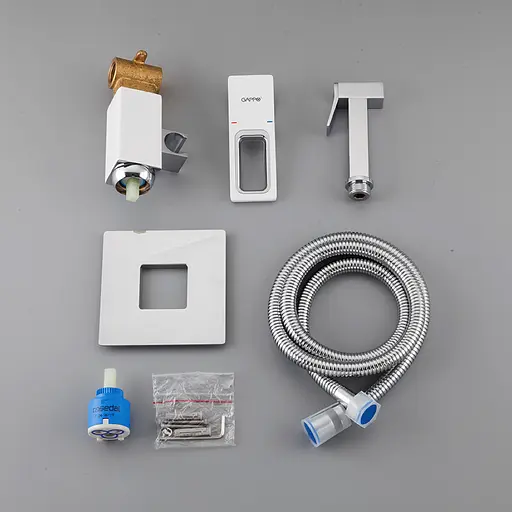 Змішувач для душу гігієнічний вбудований білий Gappo 1/8, Білий G7217-8 - фото 5