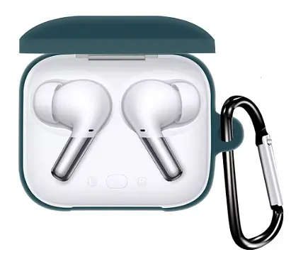 Чохол-накладка DK Silicone Candy Friendly з карабіном для OnePlus Buds Pro (green) - фото 2