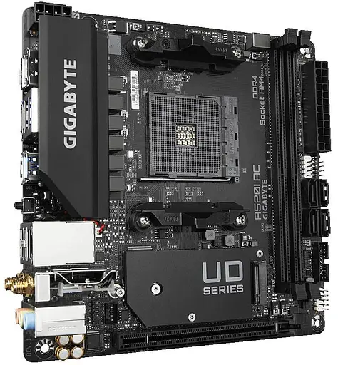 Материнская плата Gigabyte A520I AC (A520I AC) (Socket AM4, AMD A520, Mini-ITX) - фото 3