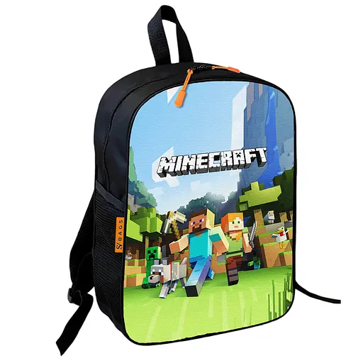 Рюкзак школьный детский 36х27см Майнкрафт Крипер «Minecraft» с принтом для мальчика (00595)