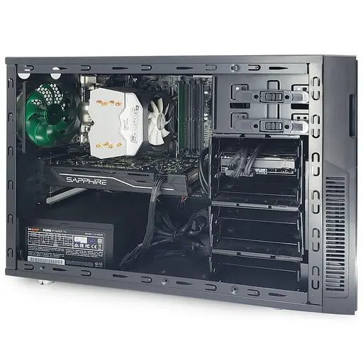 Компьютер KorobPC (Asus Z270M/i7-7700K/16/256SSD/3Tb/BQ500W/Nanoxia/RX580-8Gb) - Tower Б/У - фото 6