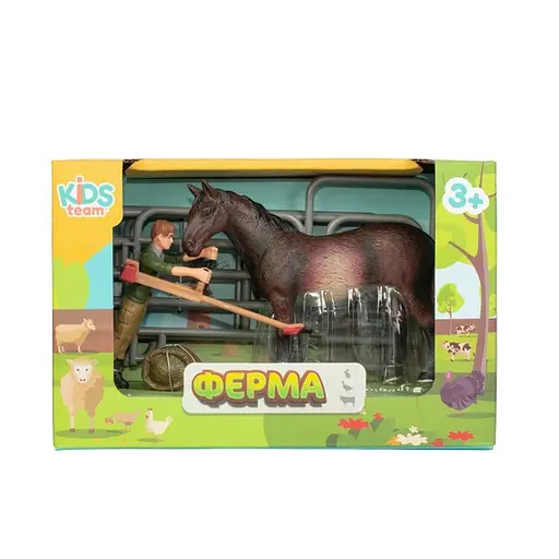 Детский игрушечный набор "Ферма" Q9899-X3_2 лошадь с забором - фото 2