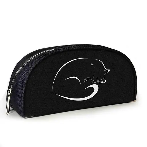 Пенал шкільний з принтом чорний кіт 23х10х8 см з принтом для хлопчика (3862)