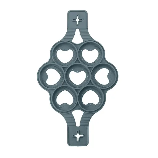 Силіконова форма для приготування оладок і яєчні у формі серця Cake Maker, A-plus Сірий 85359 - фото 1