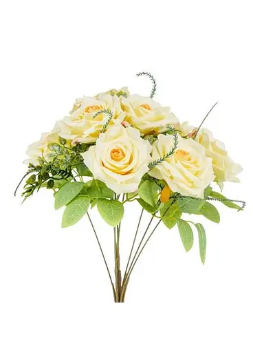 Букет троянд, 9 бутонів, кремовий, 40 см (9207-018) Elisey  