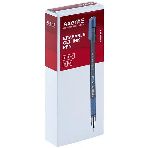 Набор гелевых ручек Axent Student Пиши-стирай черный 12 шт. (AG1071-01-A)