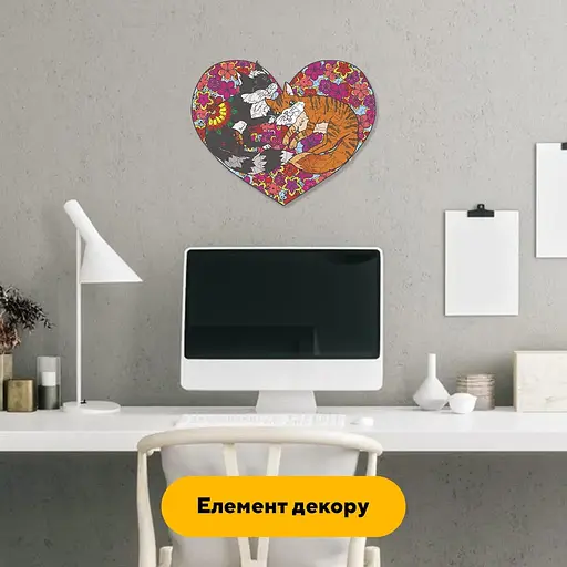 Пазл деревяний Котяче Серце, А2, Картонна коробка 300+ елементів - фото 6