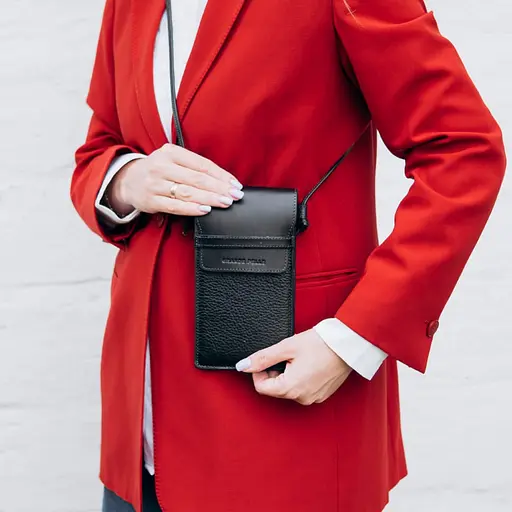 Мини сумка чехол для телефона Grande Pelle 18.5х10.5х3.5 см sum0028484 - фото 6