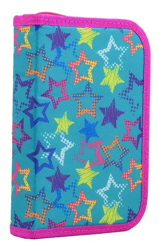 Шкільний пенал твердий одинарний з двома клапанами Stars, 20.5*13*3.6 - фото 1