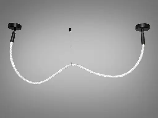 Світлодіодна люстра шланг потужністю 17W, чорна люстра - фото 1