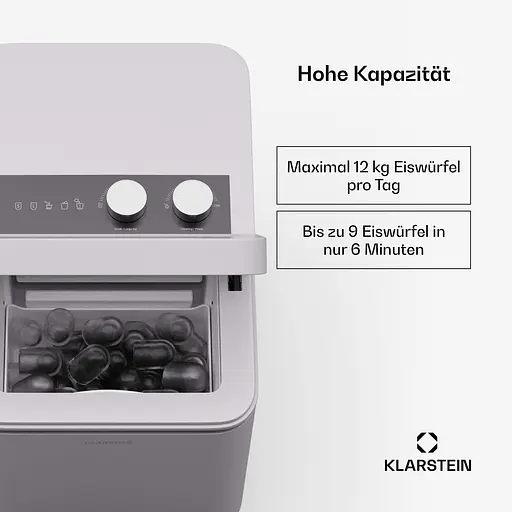 Льдогенератор Klarstein IceCraft 12 кг/24 ч (10046190) - фото 2