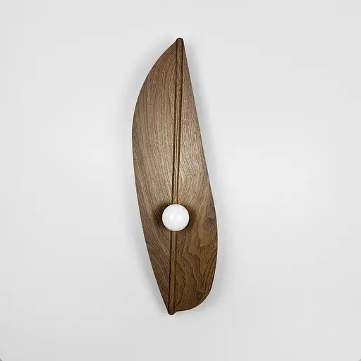 Природне бра у формі витонченого дерев'яного листка 63х22 см Арт. AAC03/620 Line F - фото 4