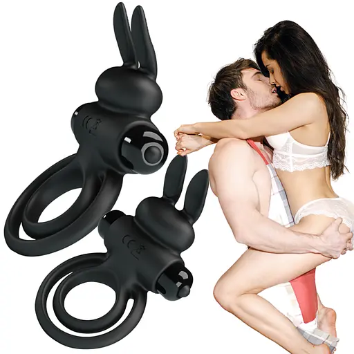 Виброкольцо Pretty Love Vibro Penis Ring Bunny III 9.7 см черный - фото 2