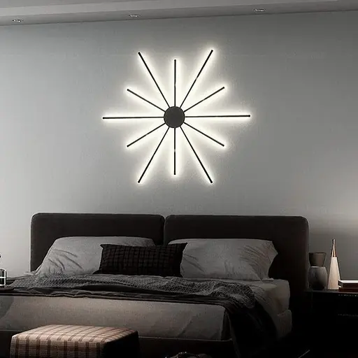 Настойчивый светодиодный светильник в черном каркасе в стиле Modern Line F Арт. WJ7214/12 - фото 1