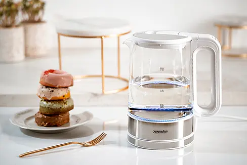 Стеклянный чайник 1.7л с регулятором температуры Mesko MS 1301w - фото 8