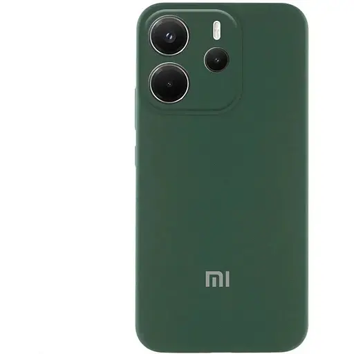 Чехол Lakshmi Silicone Cover Full Camera (AA) with logo для Xiaomi Redmi Note 14 4G (Int. version) Зеленый / Dark green