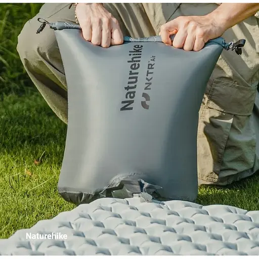 Гермомешок-насос универсальный для надувания матрасов и подушек Naturehike, серый - фото 5