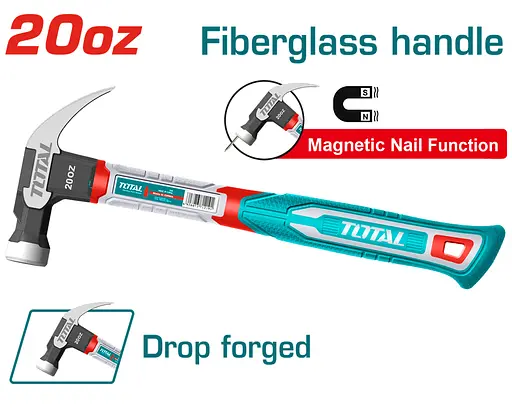 Молоток Total THCH61020 із цвяходером 560 г - фото 2