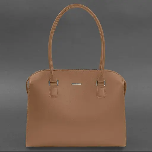 Жіноча шкіряна сумка Business карамель Краст - фото 7