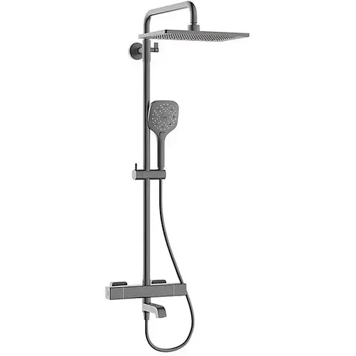 Душевая система с термостатом Koer KB-57011-07 3 функции KR5217, Графит - фото 1