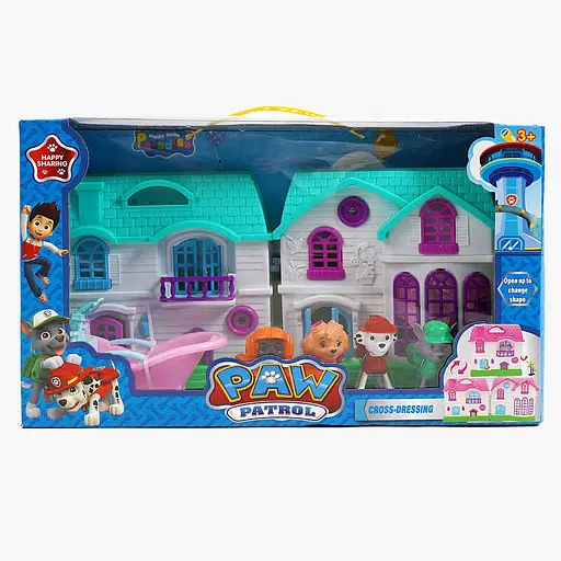 Будиночок героїв Цуценячий патруль, розкладається, рухомі деталі, 4 герої, меблі, слот батарейок неактивний