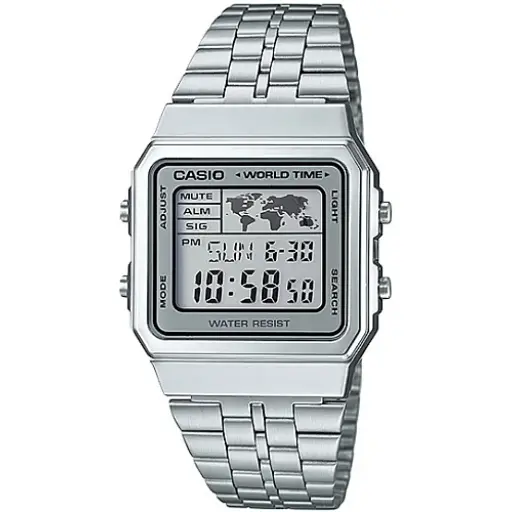 Годинник Casio Collection A500WA-7D зі сталевим браслетом - фото 5