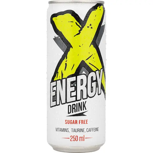 Энергетический напиток X Energy Sugar free drink can 250 мл