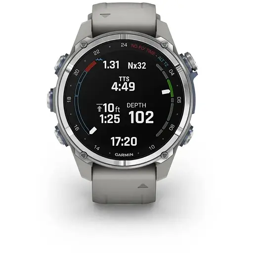 Смарт-часы Garmin Descent Mk3 43 mm Стильная небольшая лента с цветной грай Silicone Band 010-02753-04/03 - фото 2